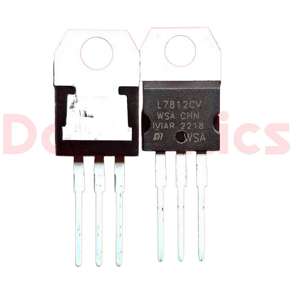 LM7812 12V 1.5A Voltage Regulator IC (TO-220 Package) for Arduino, Audio Amplifiers, Relays & Robotics Circuits