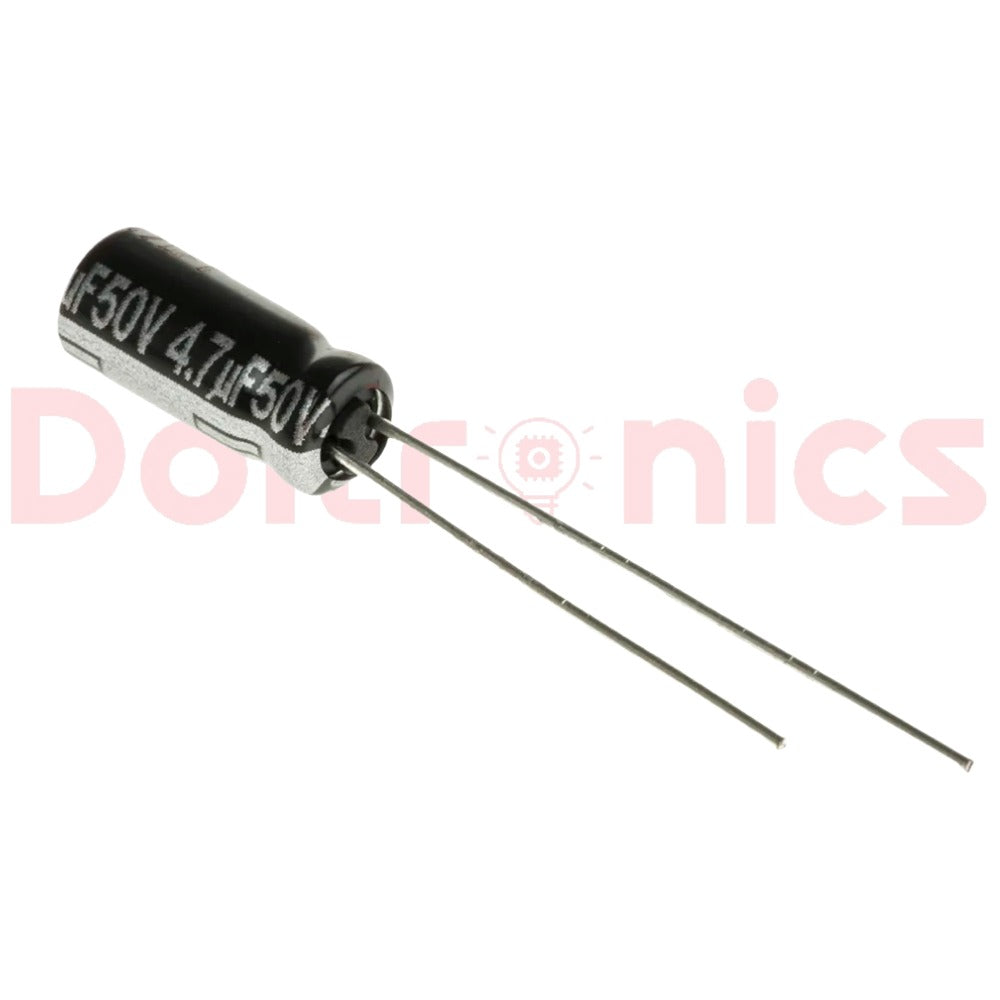 4.7uF 50V Radial Aluminum Electrolytic Capacitor
