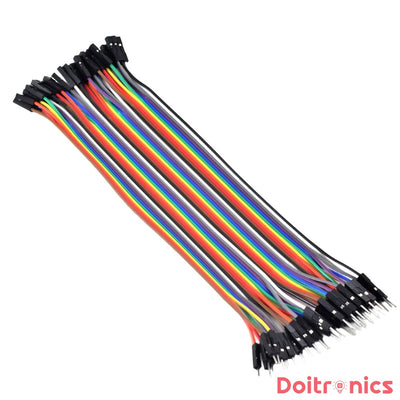 40-Pin Dupont Jumper Wire Ribbon Cable (2.54mm Pitch) – M-M / M-F / F-F for Arduino & Prototyping