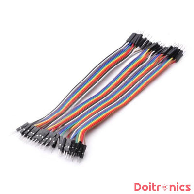 40-Pin Dupont Jumper Wire Ribbon Cable (2.54mm Pitch) – M-M / M-F / F-F for Arduino & Prototyping