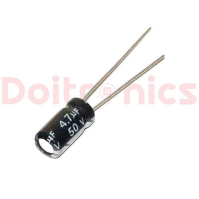 4.7uF 50V Radial Aluminum Electrolytic Capacitor